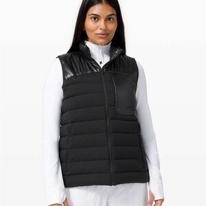 Lululemon Black Quilted Puffer Vest with High Collar